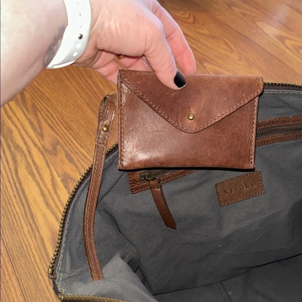 Nisolo Sustainable Luis Weekender Travel Bag Luggage Canvas Leather Designer blk